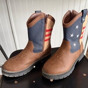 Dream Pairs Brown and Navy Kids Boots